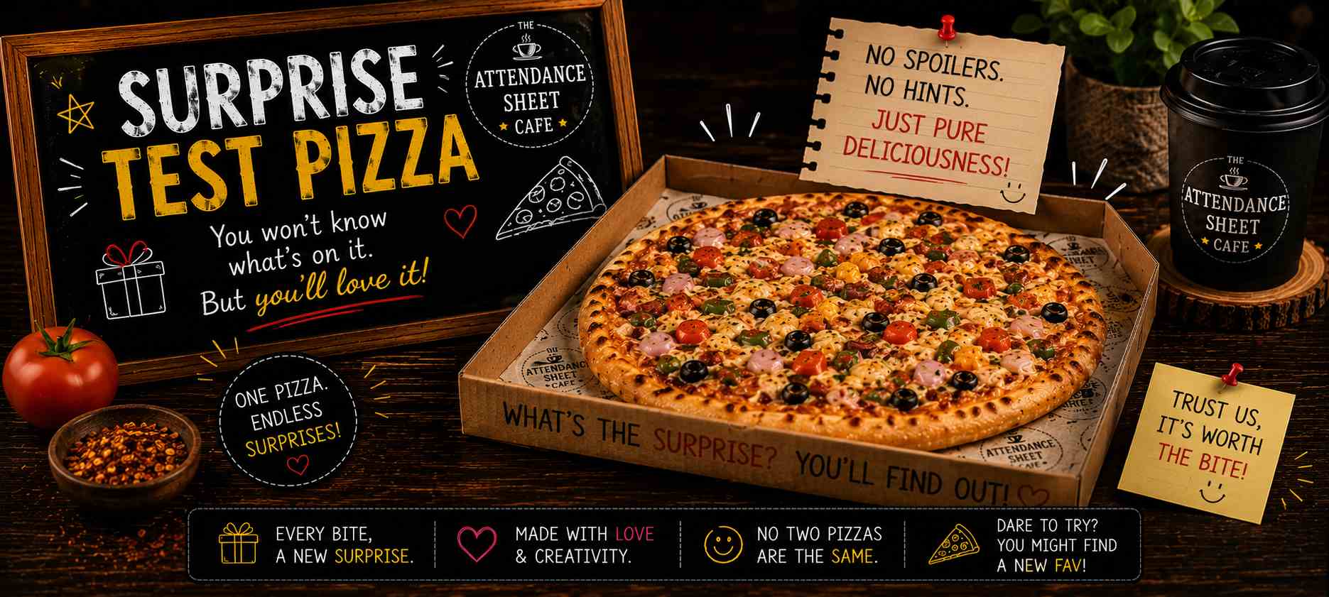 Surprise Test Pizza - Exam Se Pehle Pizza - TAS Cafe Noida