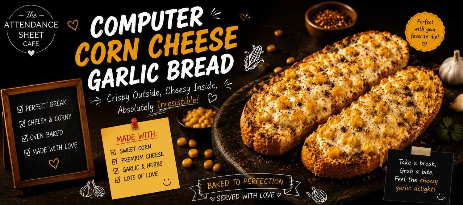 Computer Corn Cheese Garlic Bread - Lab Partner Garlic Bread - TAS Cafe Noida